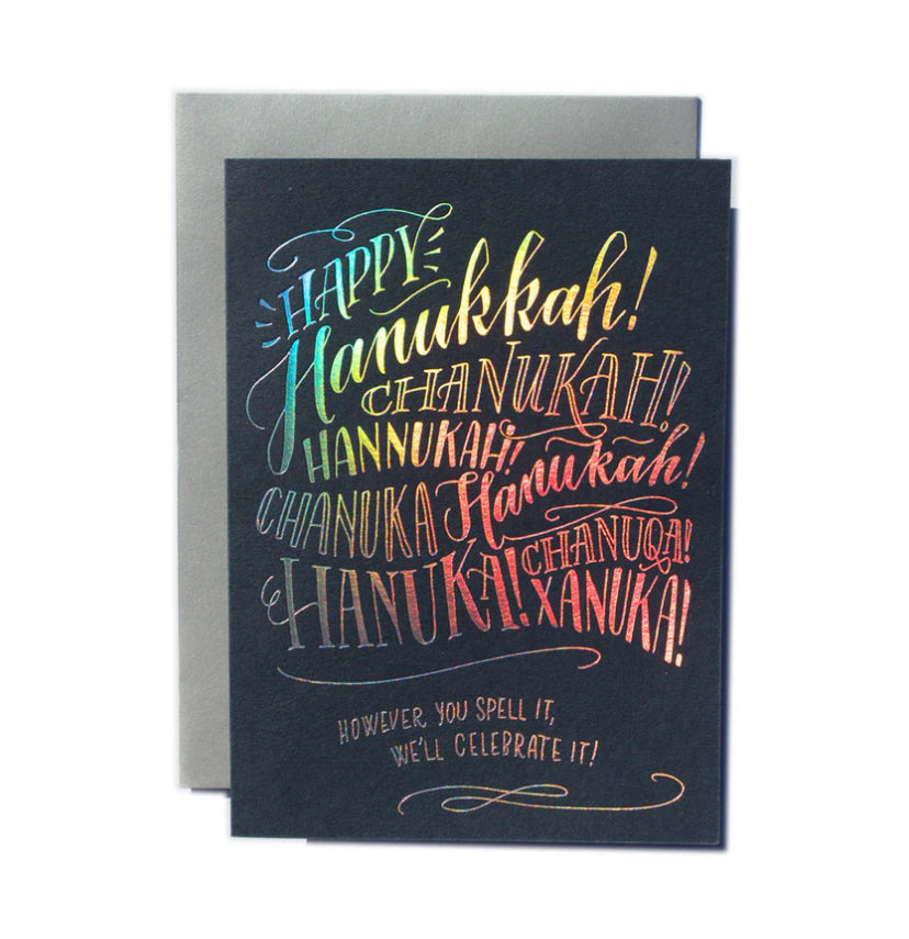 Hanukkah Spelling Greeting Card