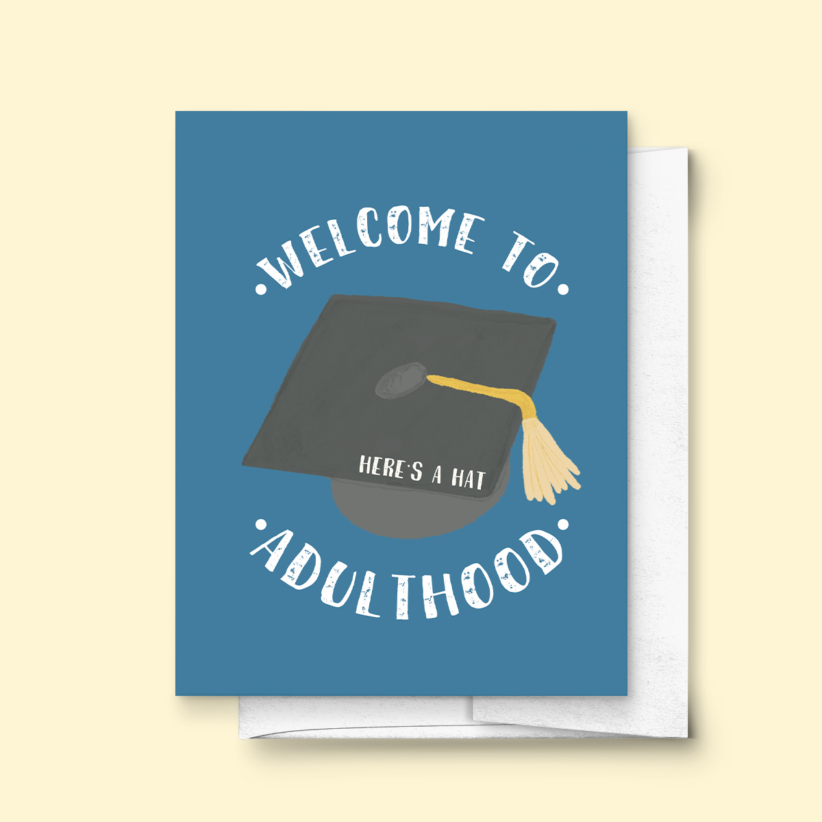 Welcome to Adulthood Graduation Cap Congratulations Card