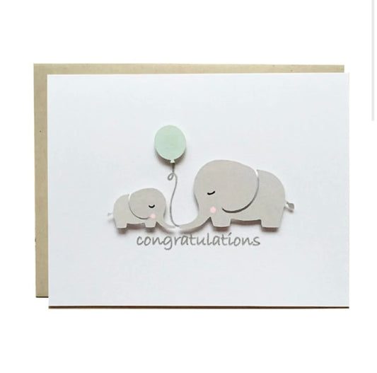 Blue Baby Shower Greeting Card