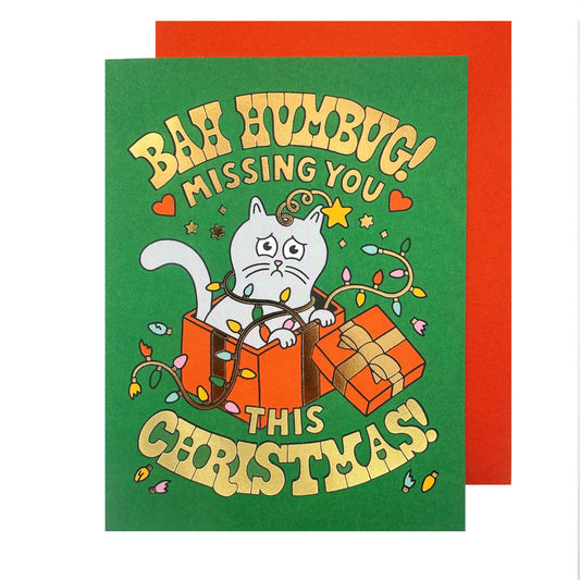 Bah Humbug Miss You Christmas Card