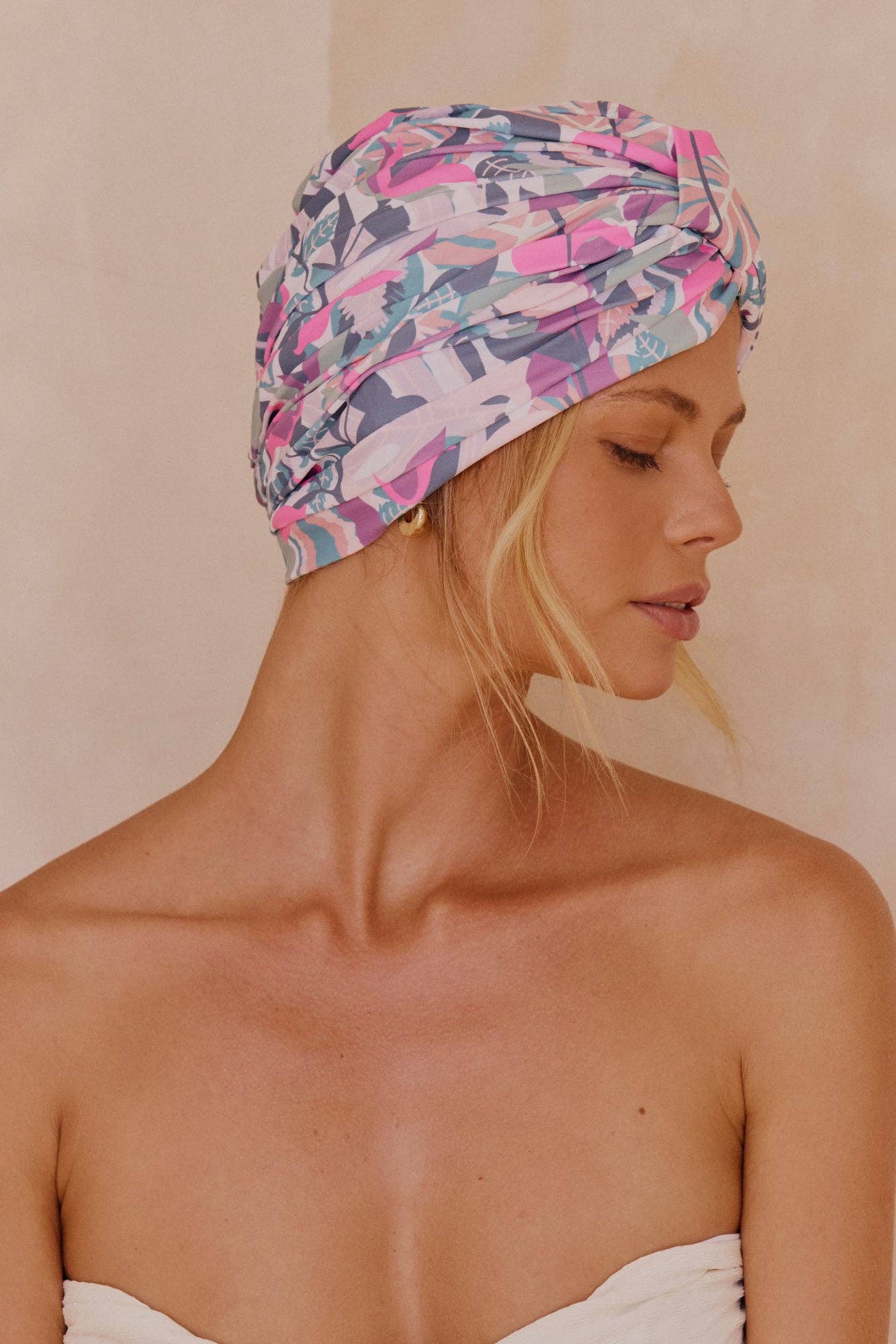 Amelie Shower Cap in Pink Camouflage