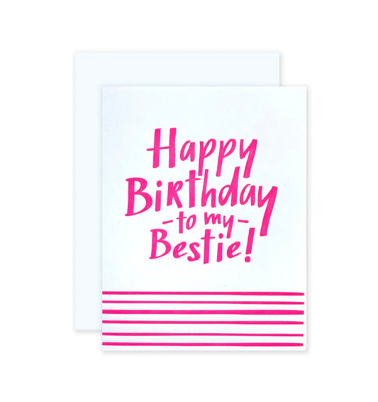 Happy Birthday Bestie Greeting Card