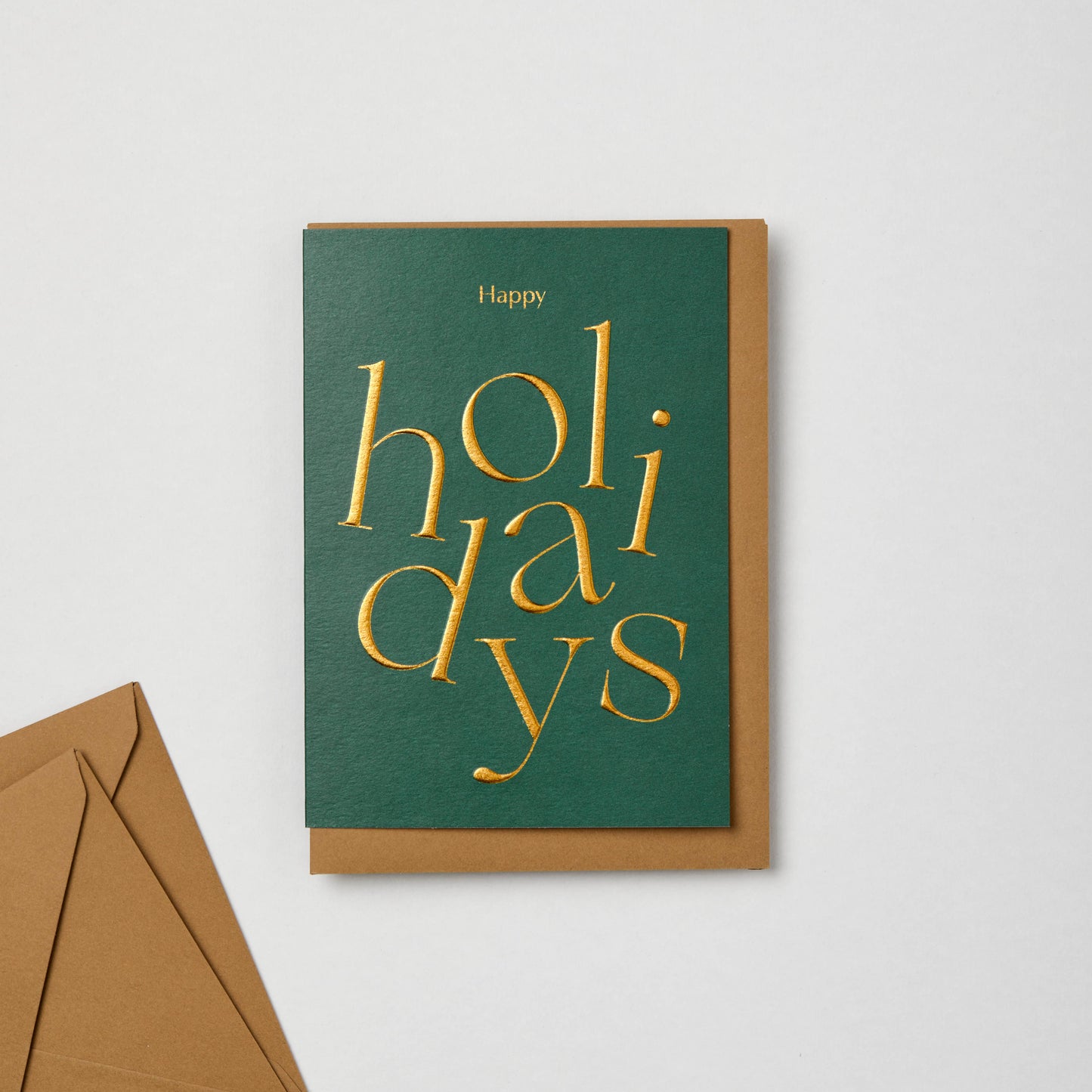 Embossed ‘Happy Holidays’ Greeting Card