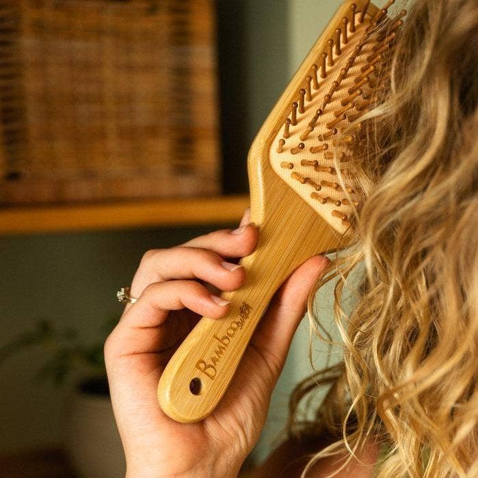 Bamboo Paddle Hairbrush - Square | Haircare Bestseller