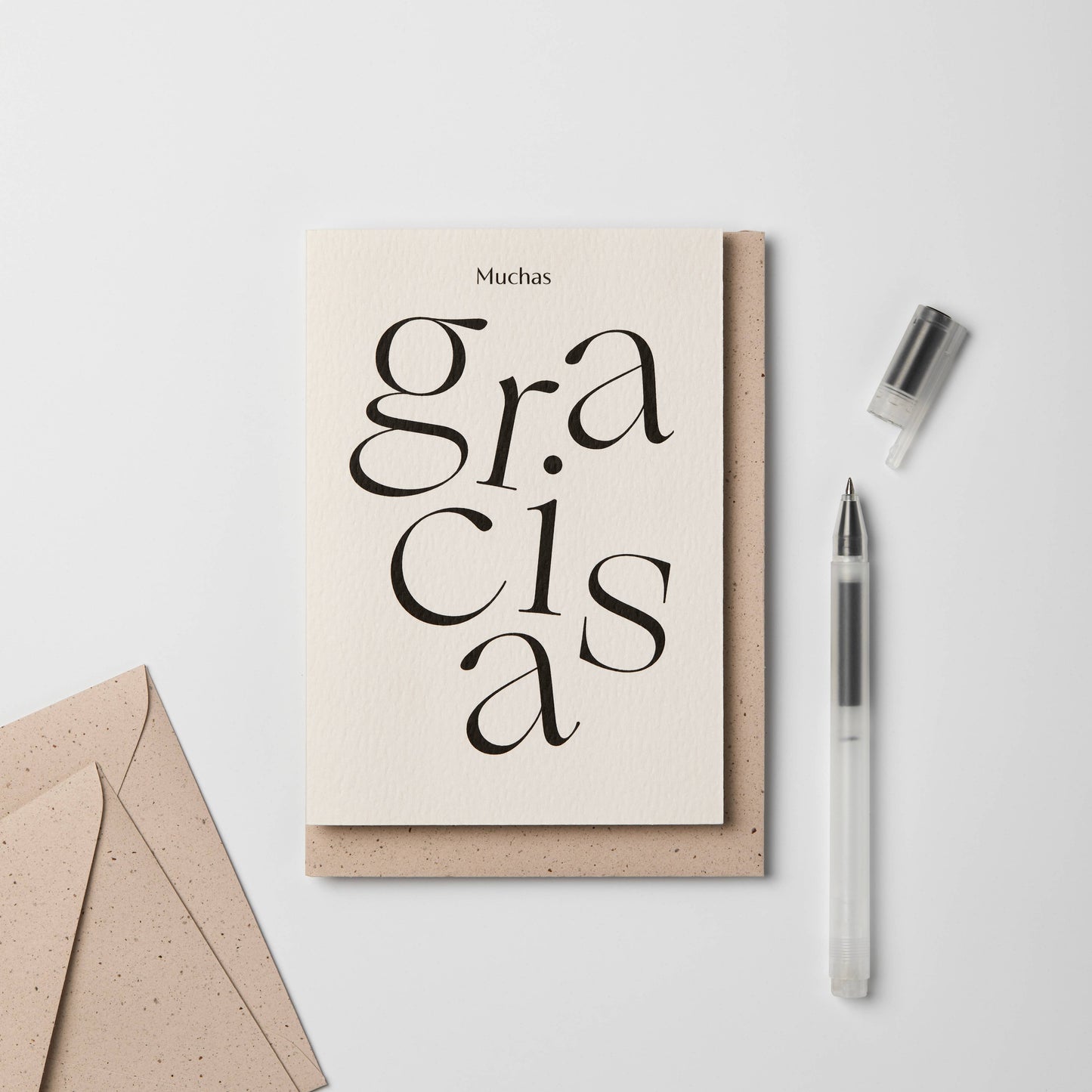 Kinshipped - Serif Type Muchas Gracias Thank You Card