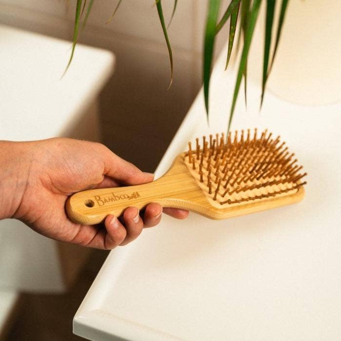 Bamboo Paddle Hairbrush - Square | Haircare Bestseller