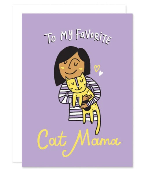 Cat Mama Greeting Card