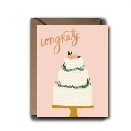 Congrats Wedding Cake Greeting Card