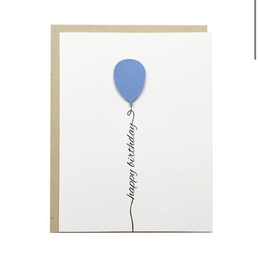 Blue Birthday Balloon Greeting Card