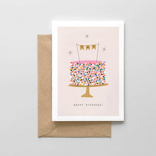 Happy Birthday Sprinkle Cake Greeting Card