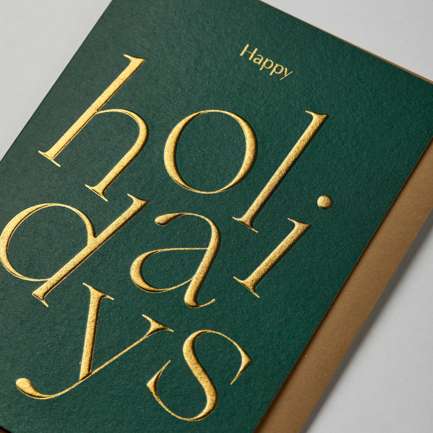 Embossed ‘Happy Holidays’ Greeting Card