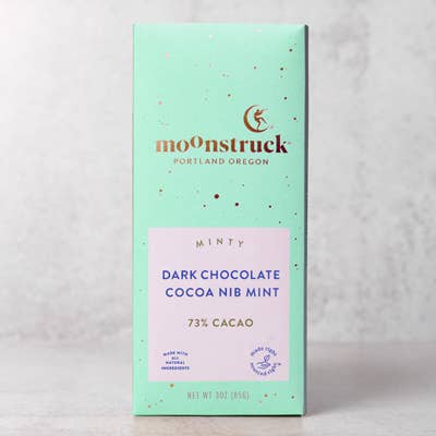 Moonstruck Chocolate Co - Minty Dark Chocolate Bar