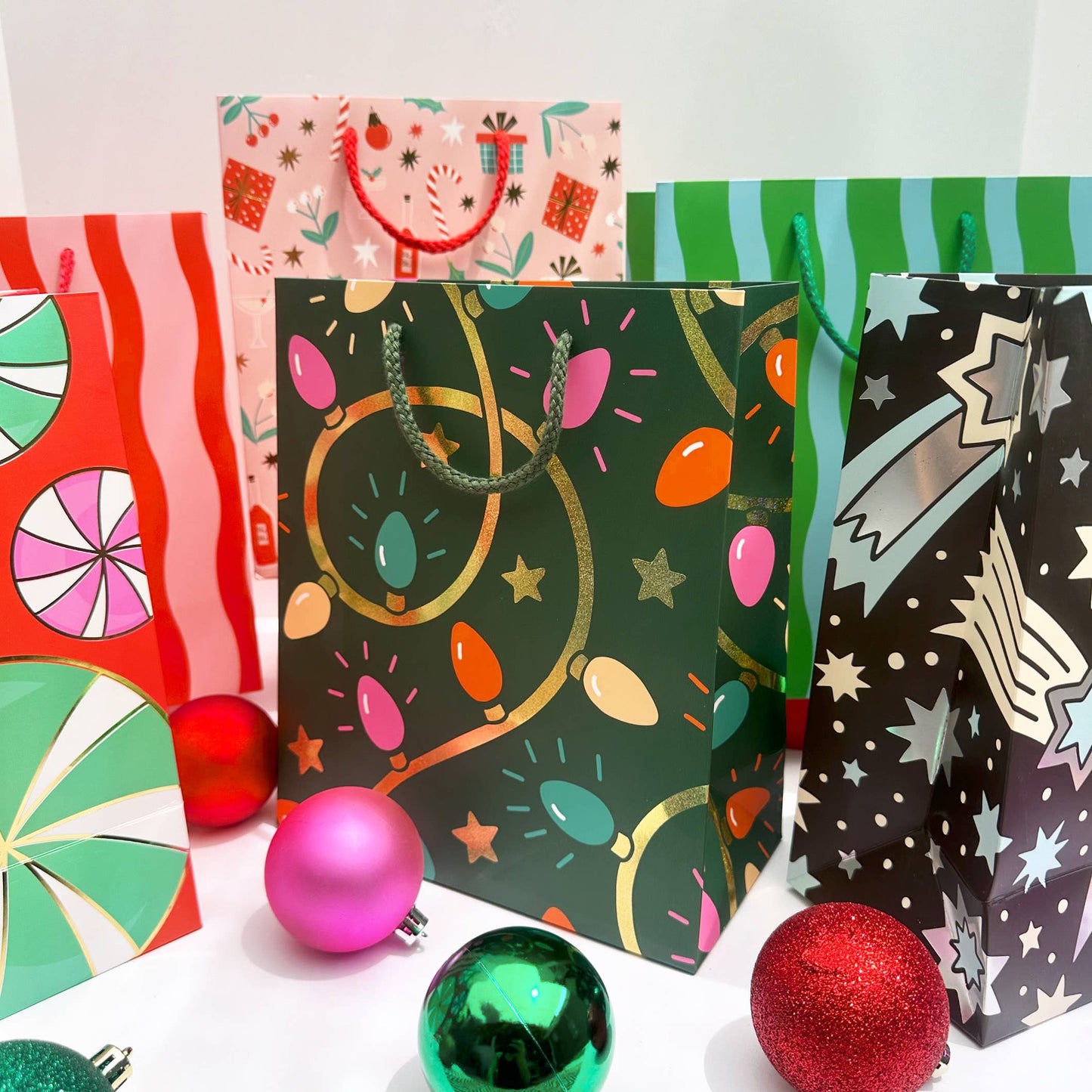 Festive Bulbs Gift Bag