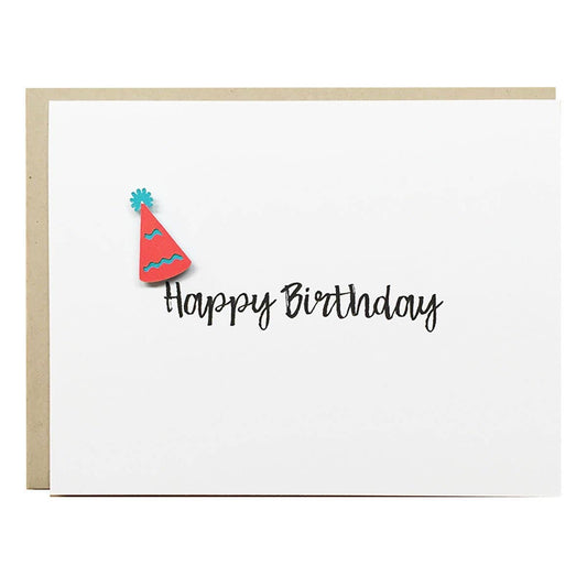 Happy Birthday Party Hat Card