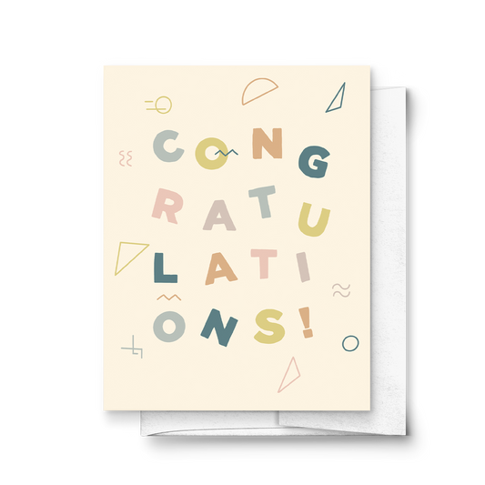 Congratulations Typography Greeting Card