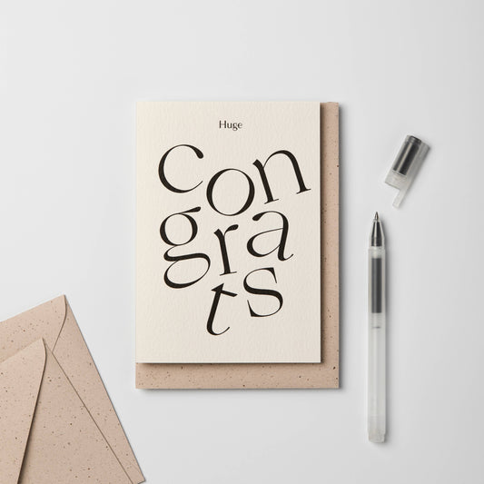 “Huge Congrats” Greeting Card